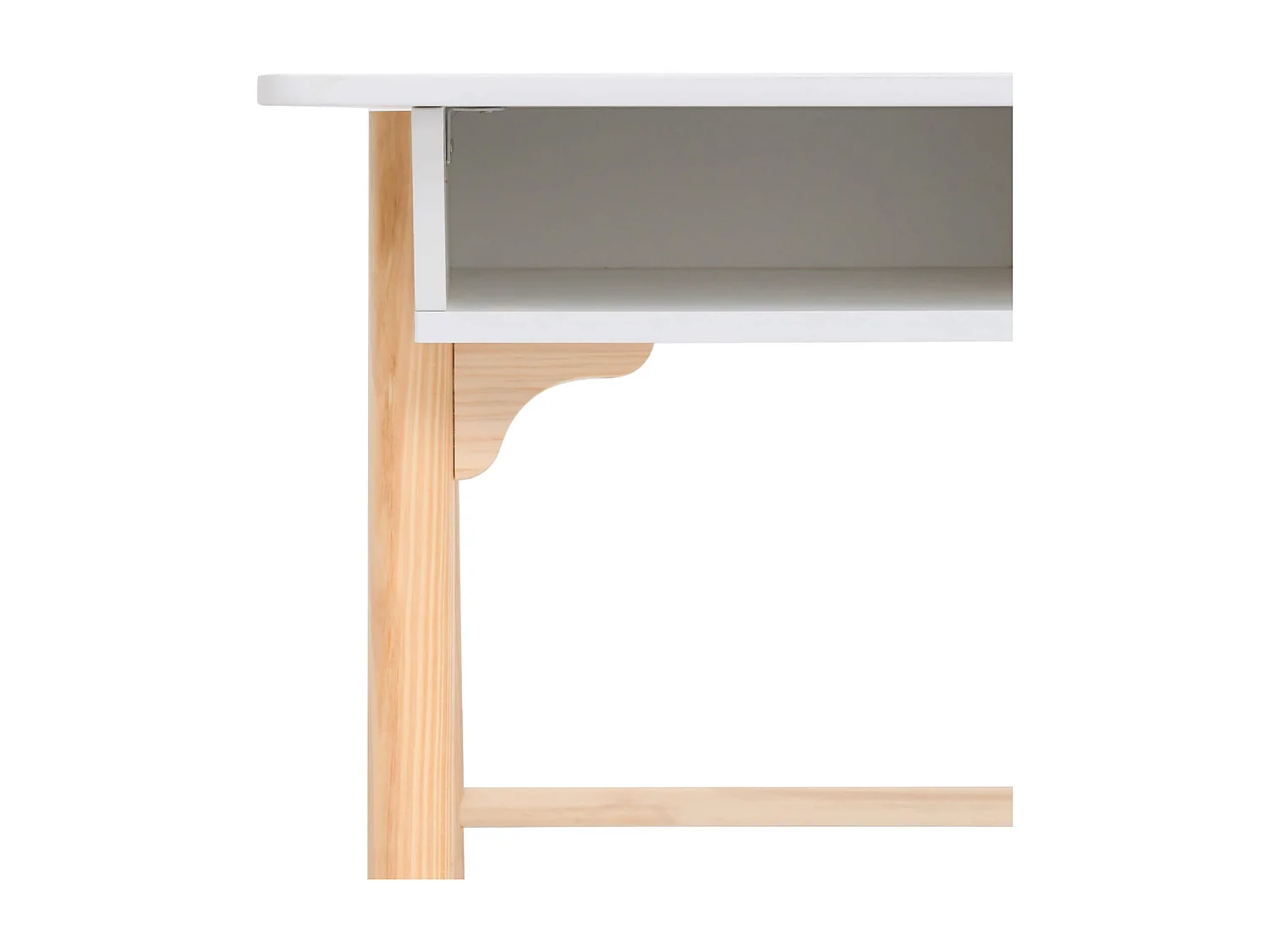 Scrivania per Bambini Rebecca Mobili Meryta 70x90x50 MDF Pino Bianco Marrone