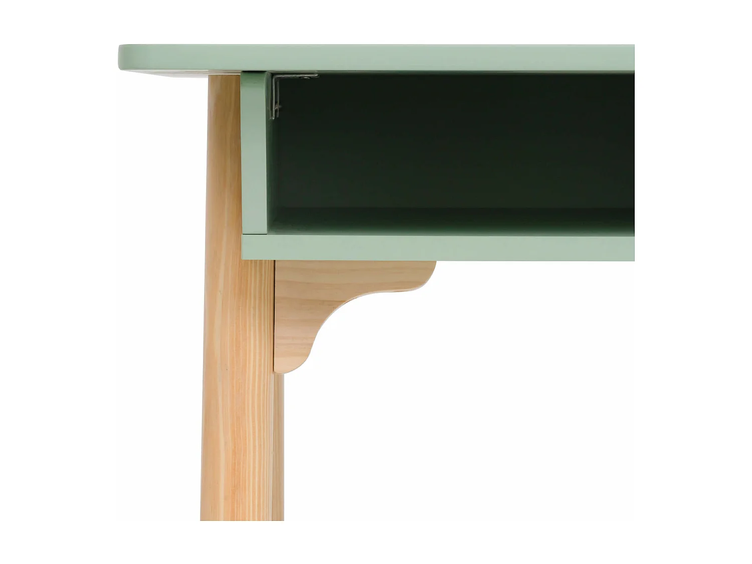 Scrivania per Bambini Rebecca Mobili Luan 70x90x50 MDF Pino Verde Acqua Marrone