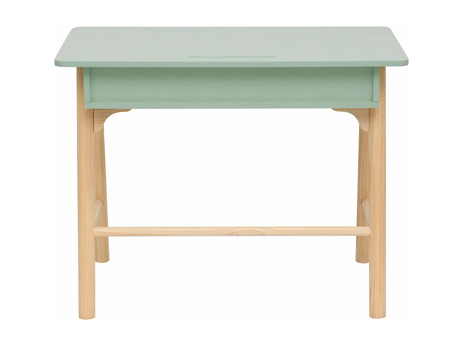 Scrivania per Bambini Rebecca Mobili Luan 70x90x50 MDF Pino Verde Acqua Marrone