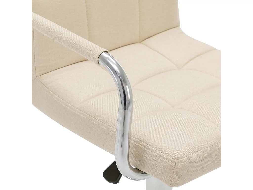 Bancos de bar 2 pcs tecido cor creme