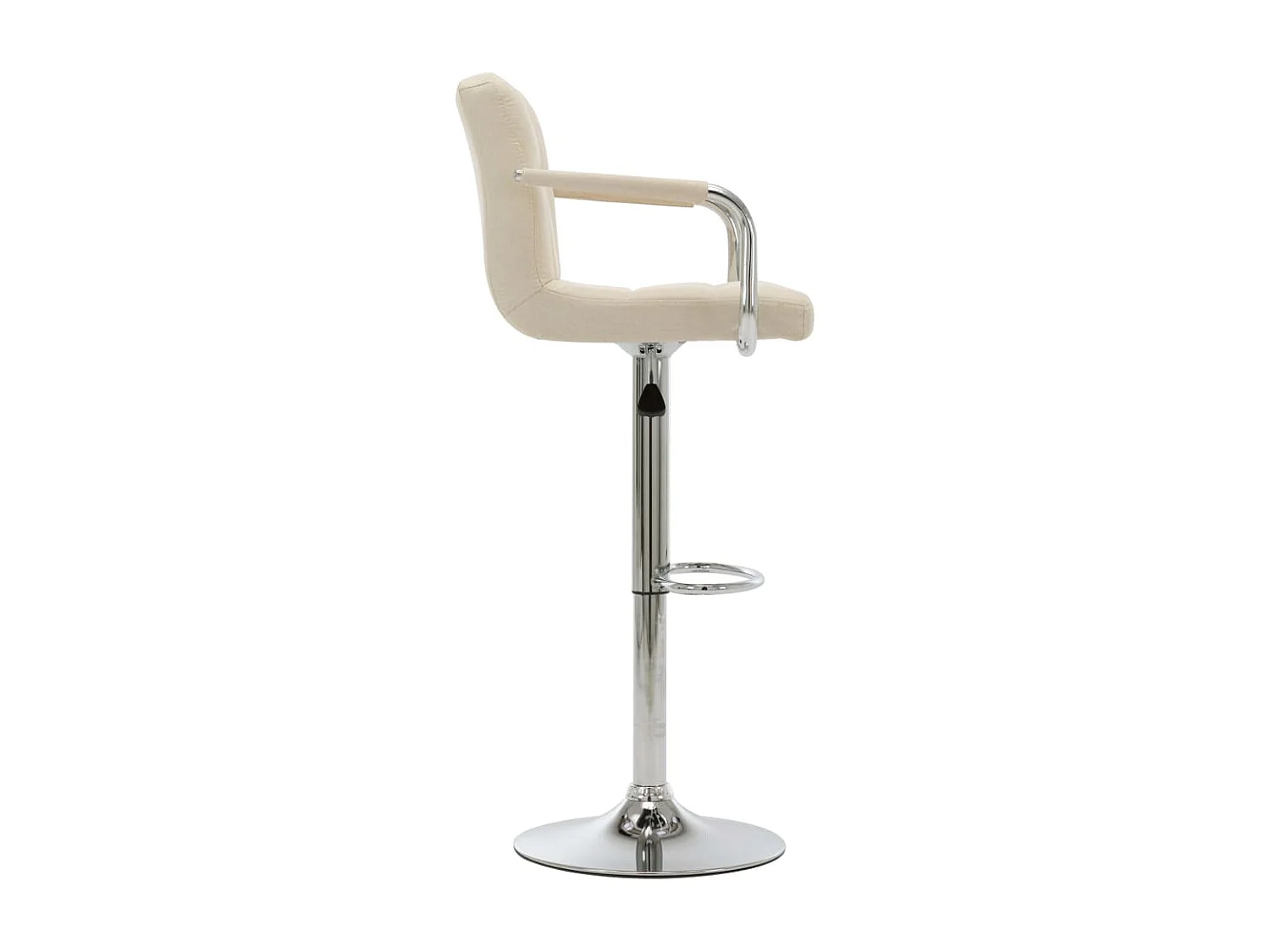 Bancos de bar 2 pcs tecido cor creme