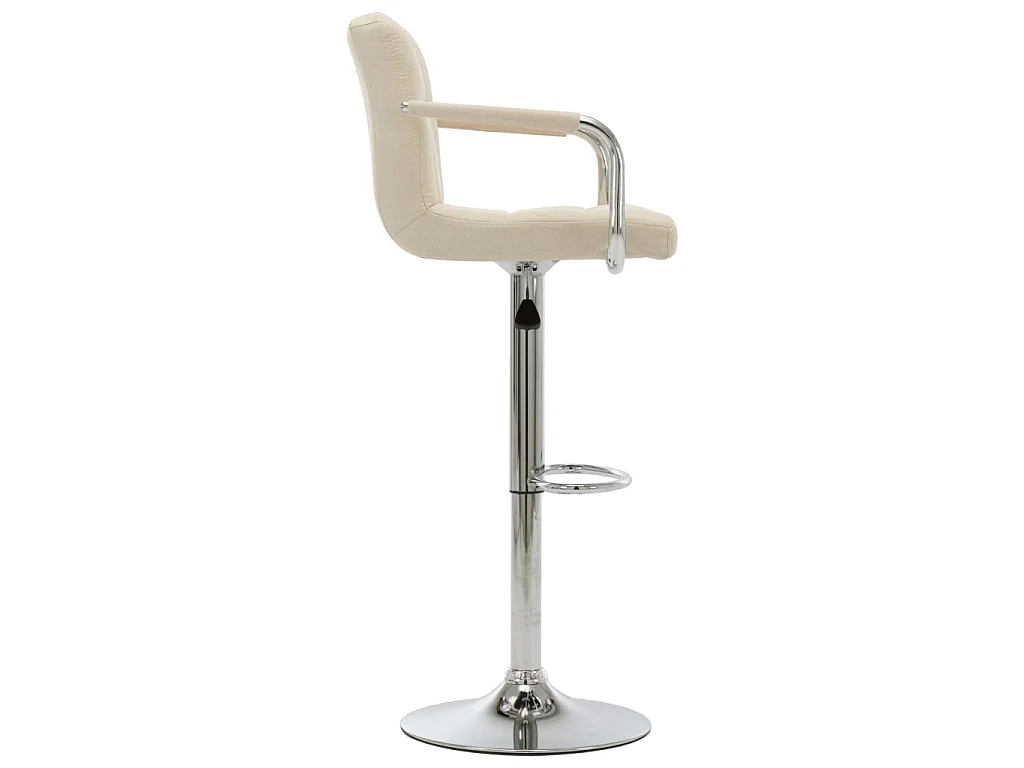 Chaises de bar lot de 2 crème tissu