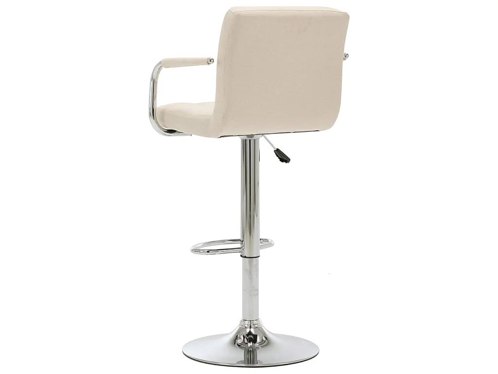 Chaises de bar lot de 2 crème tissu