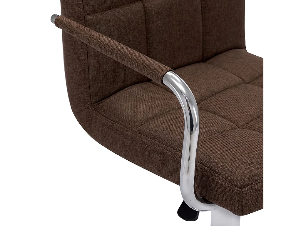 Chaises de bar lot de 2 marron tissu
