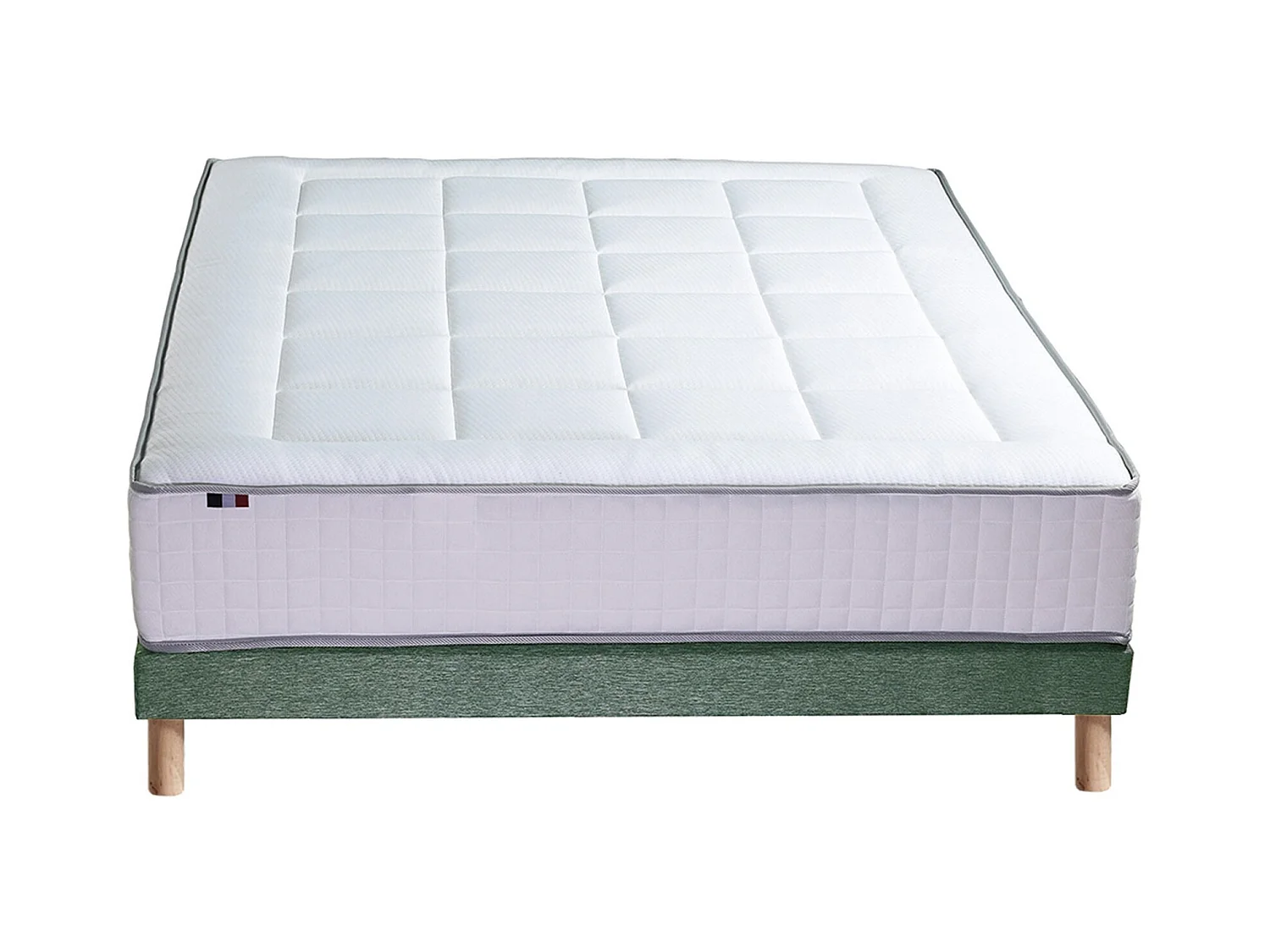 Ensemble BELLAGIO 2, matelas mémoire de forme, sommier et couette Dimensions - 140 x 190 cm, Sommier - Vert celadon