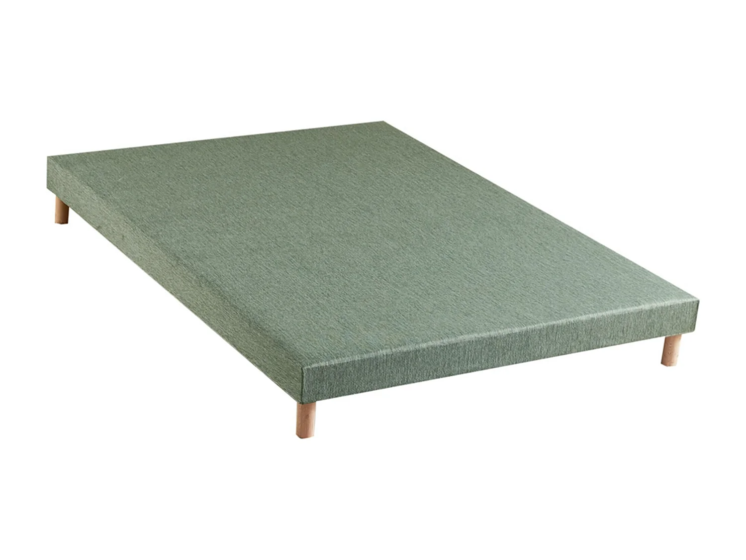 Ensemble Matelas Ressort 7 zones H.28cm + Sommier + couette + oreillers Fabriqué en France MAX Dimensions - 140 x 190 cm, Sommier - Vert celadon