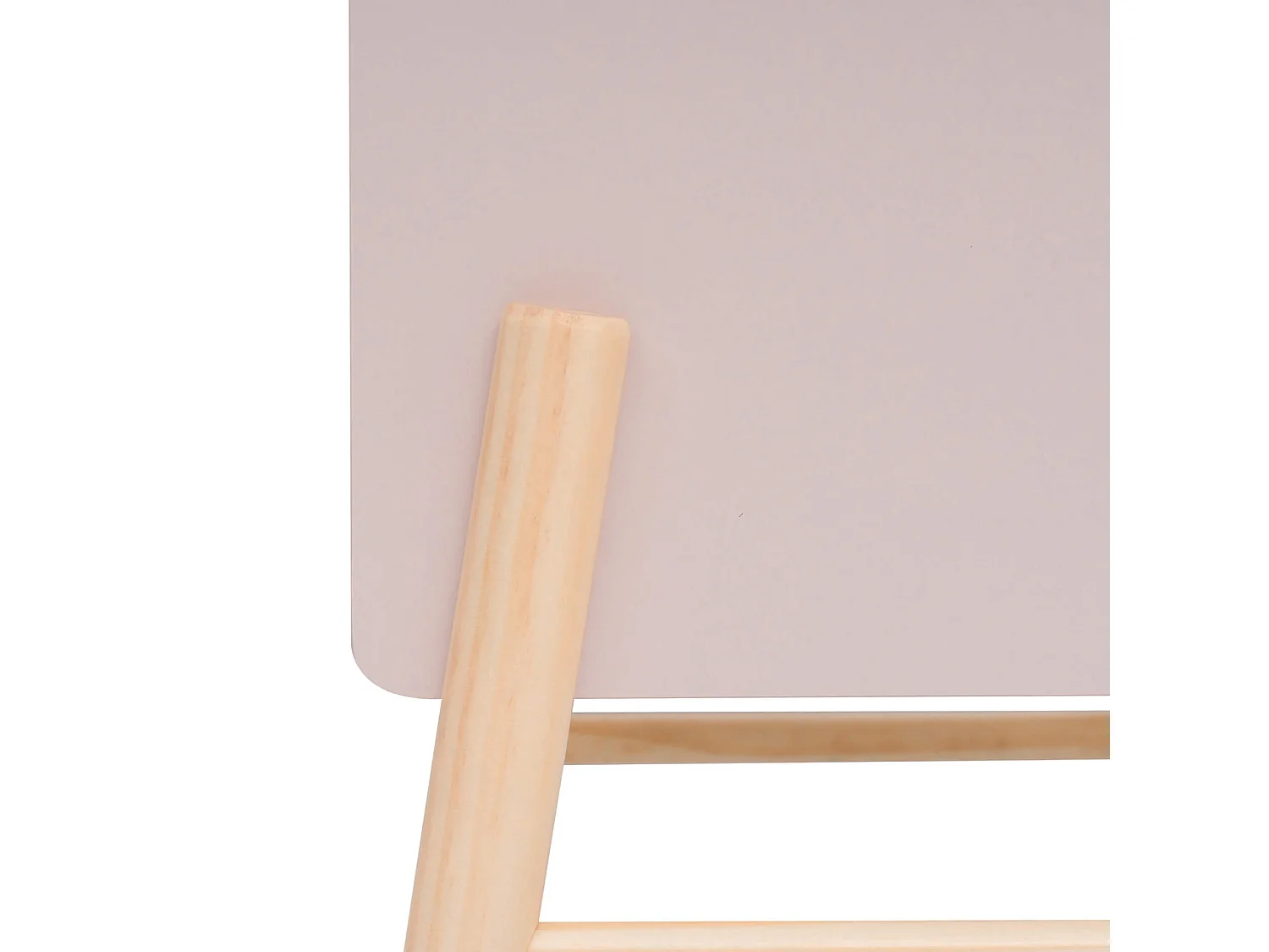 Table de chevet pour enfants Rasam 49x40x30 MDF Pin Rose Marron