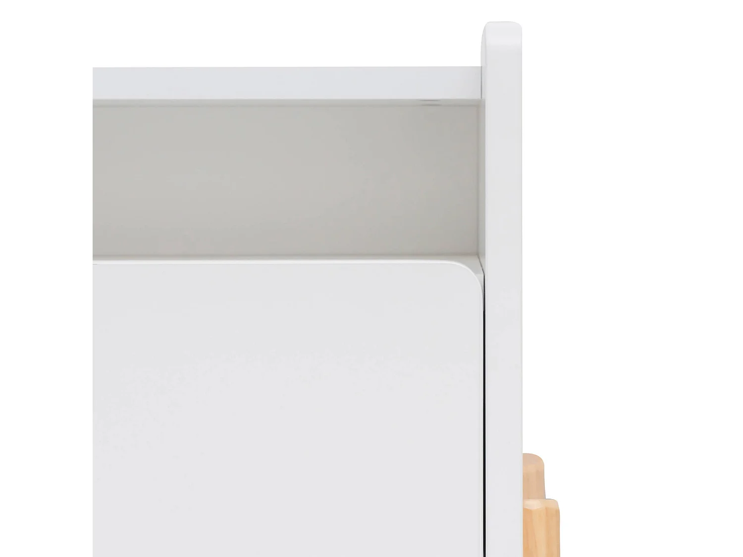 Comodino per Bambini Rebecca Mobili Kelen 49x40x30 MDF Pino Bianco Marrone