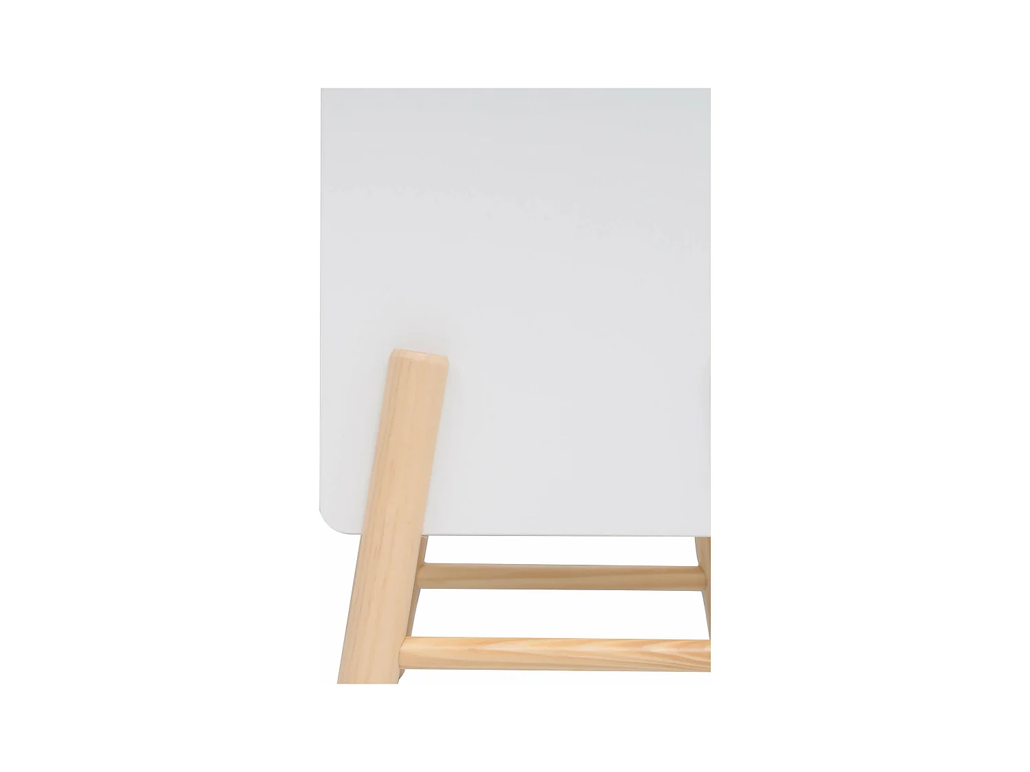 Comodino per Bambini Rebecca Mobili Kelen 49x40x30 MDF Pino Bianco Marrone