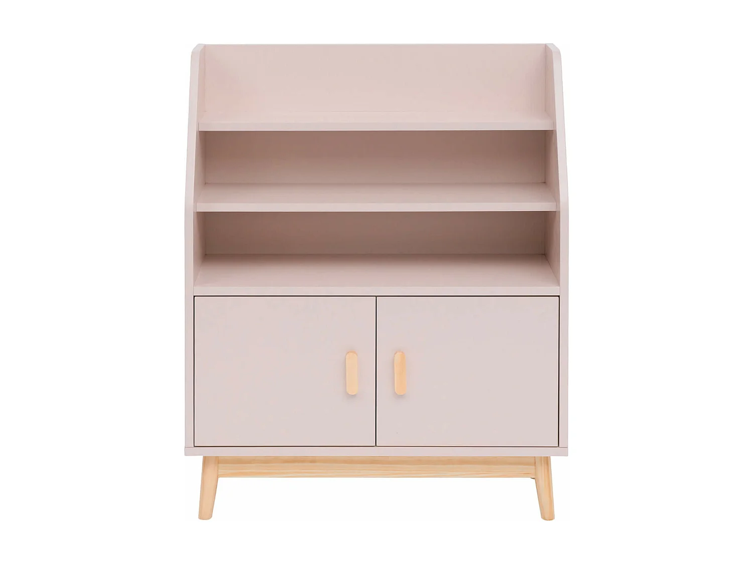 Libreria per Bambini Rebecca Mobili Bataw 100x80x33 MDF Pino Rosa Marrone