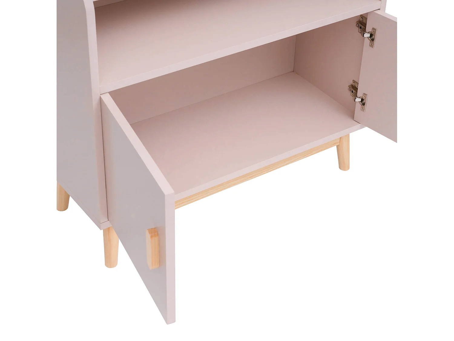 Libreria per Bambini Rebecca Mobili Bataw 100x80x33 MDF Pino Rosa Marrone