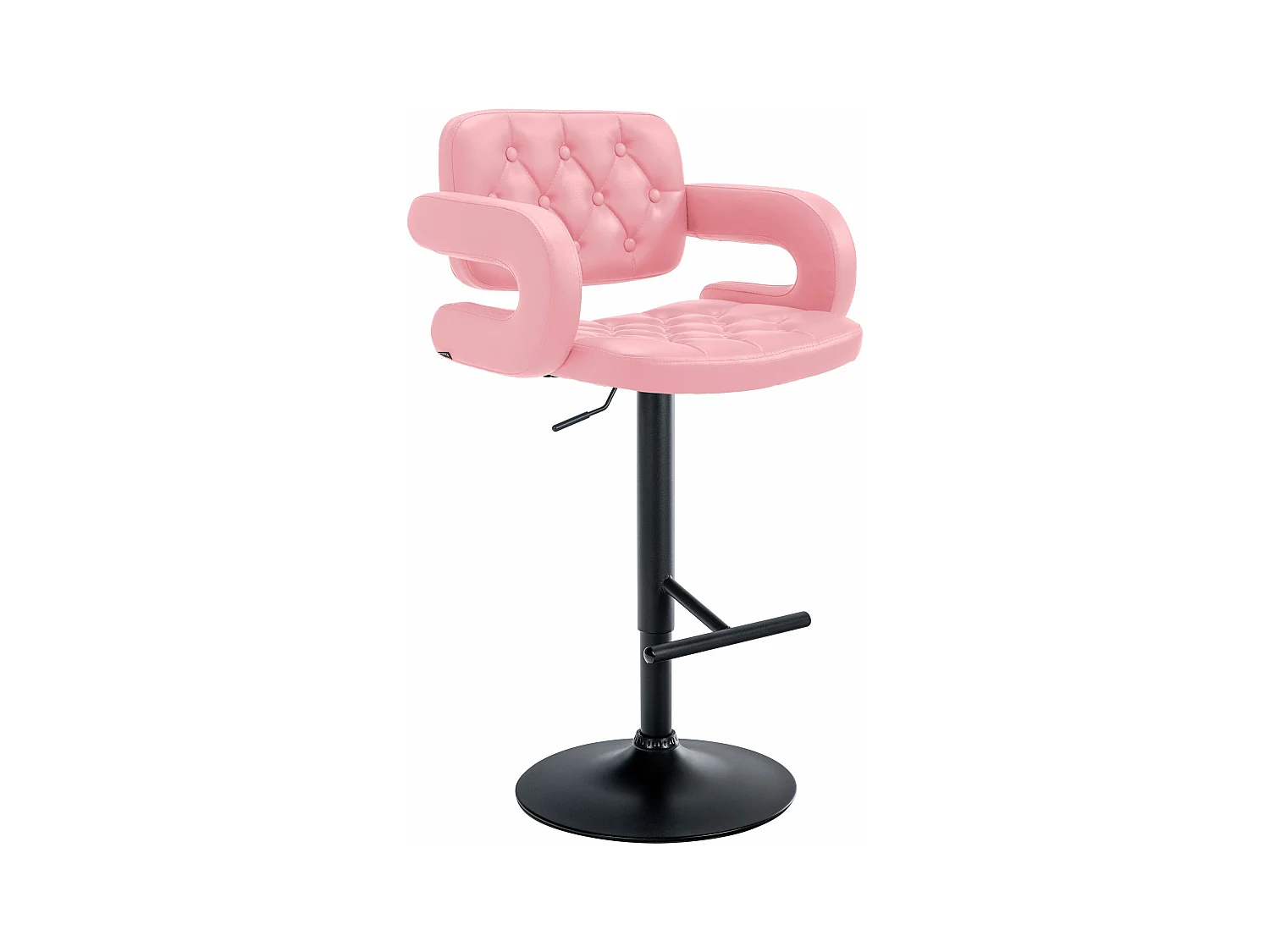 Tabouret de bar - Similicuir & Métal - Rose - Dublin