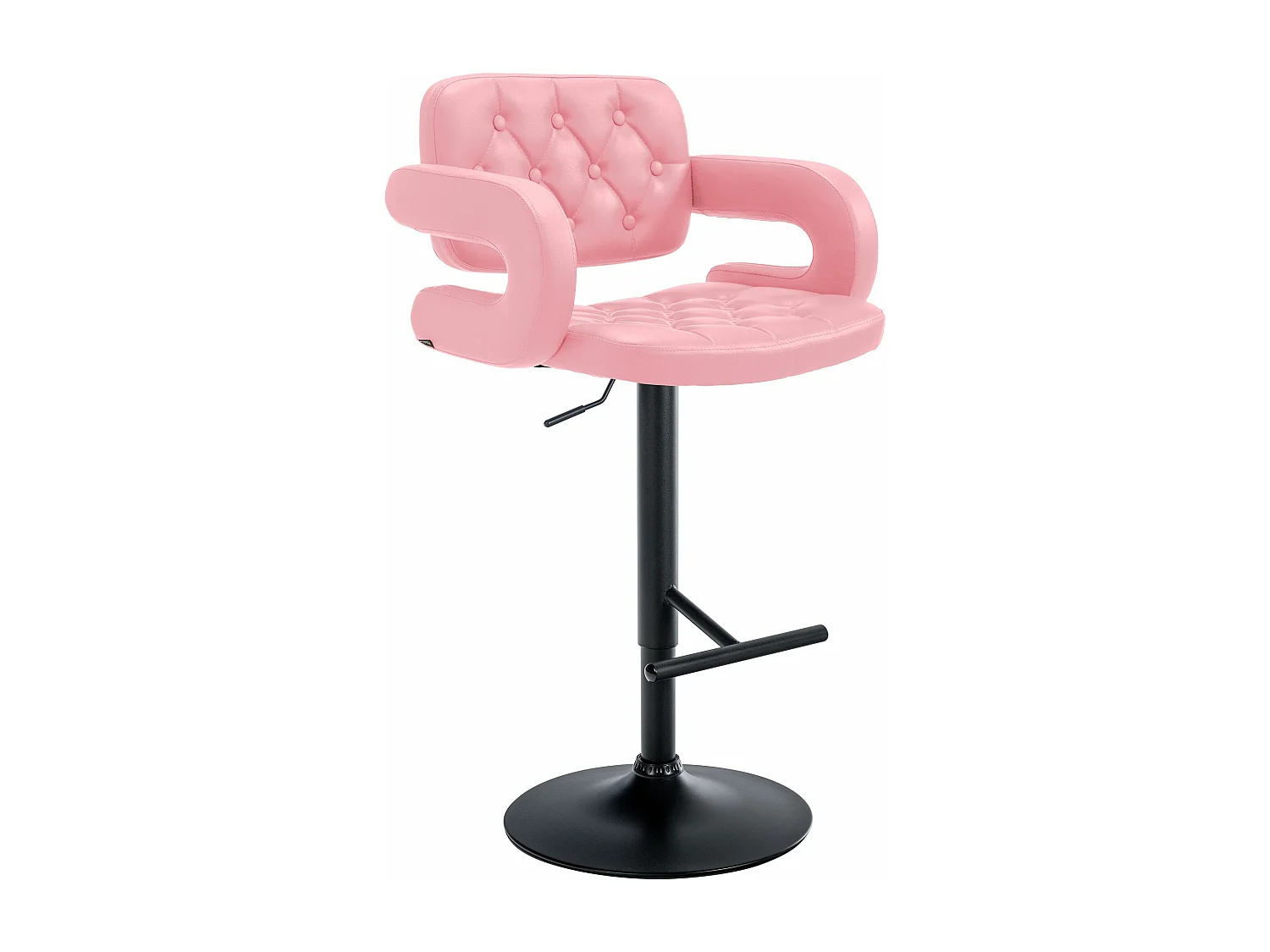 Tabouret de bar - Similicuir & Métal - Rose - Dublin