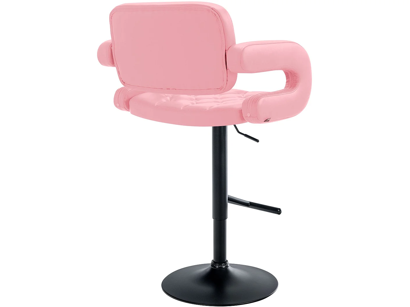 Tabouret de bar - Similicuir & Noir - Rose - Dublin