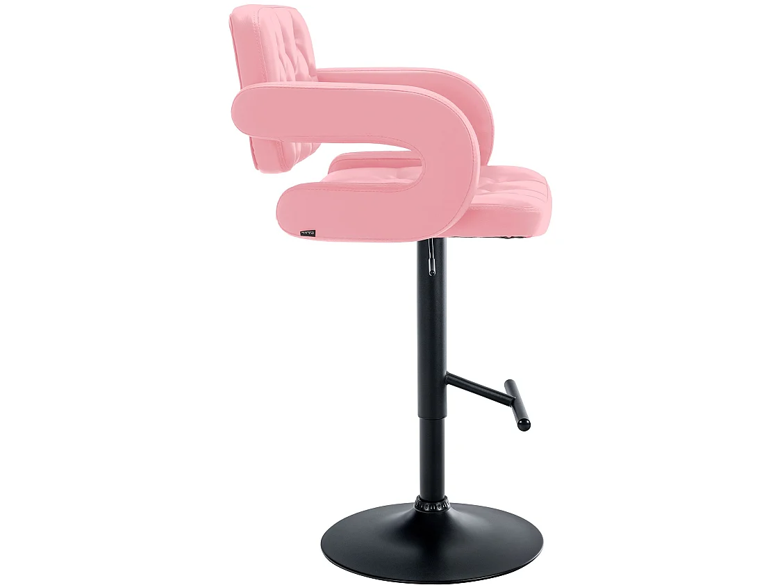 Tabouret de bar - Similicuir & Noir - Rose - Dublin
