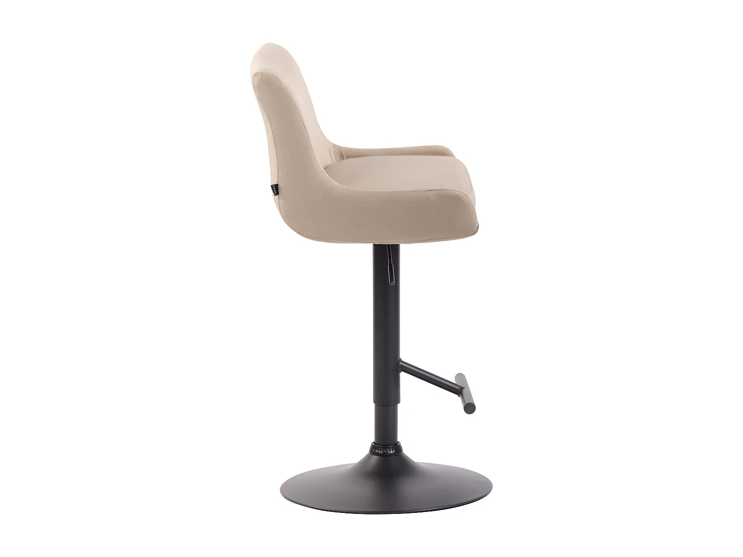 Lot de 2  Tabouret de bar - Tissu & Métal - Crème - Club