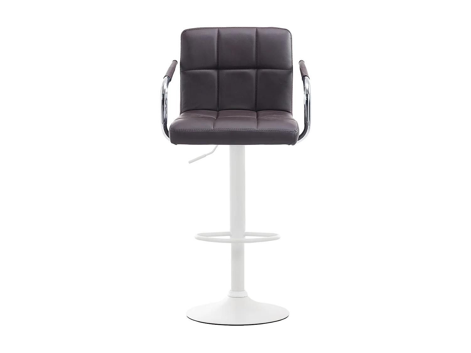 Lot de 2  Tabouret de bar - Similicuir & Métal - Marron - Lucy V2