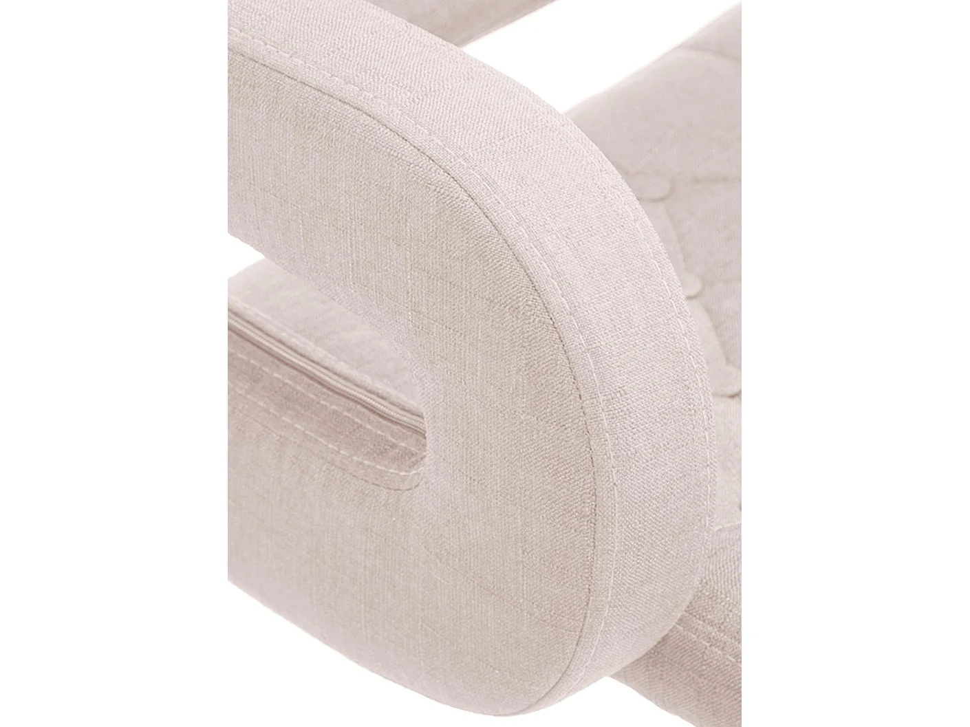 Lot de 2  Tabouret de bar - Tissu & Métal chromé - Beige - Dublin