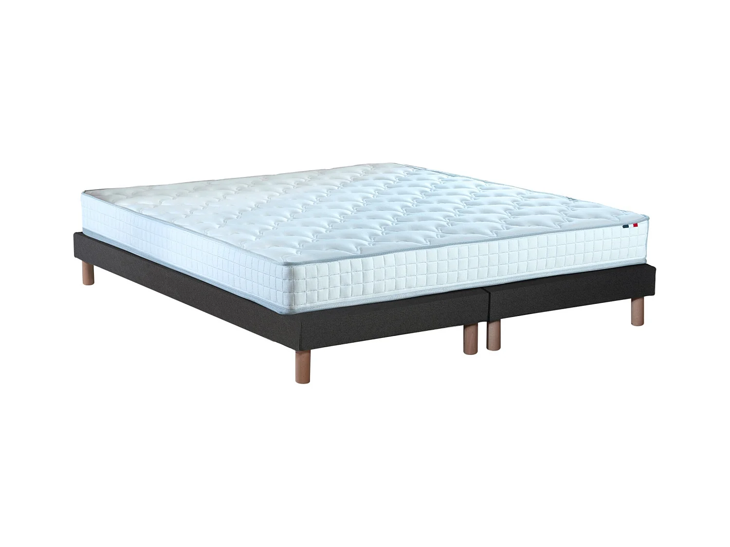 Ensemble literie ASTRE : matelas ressorts, sommier et accessoires Dimensions - 2x80 x 200 cm