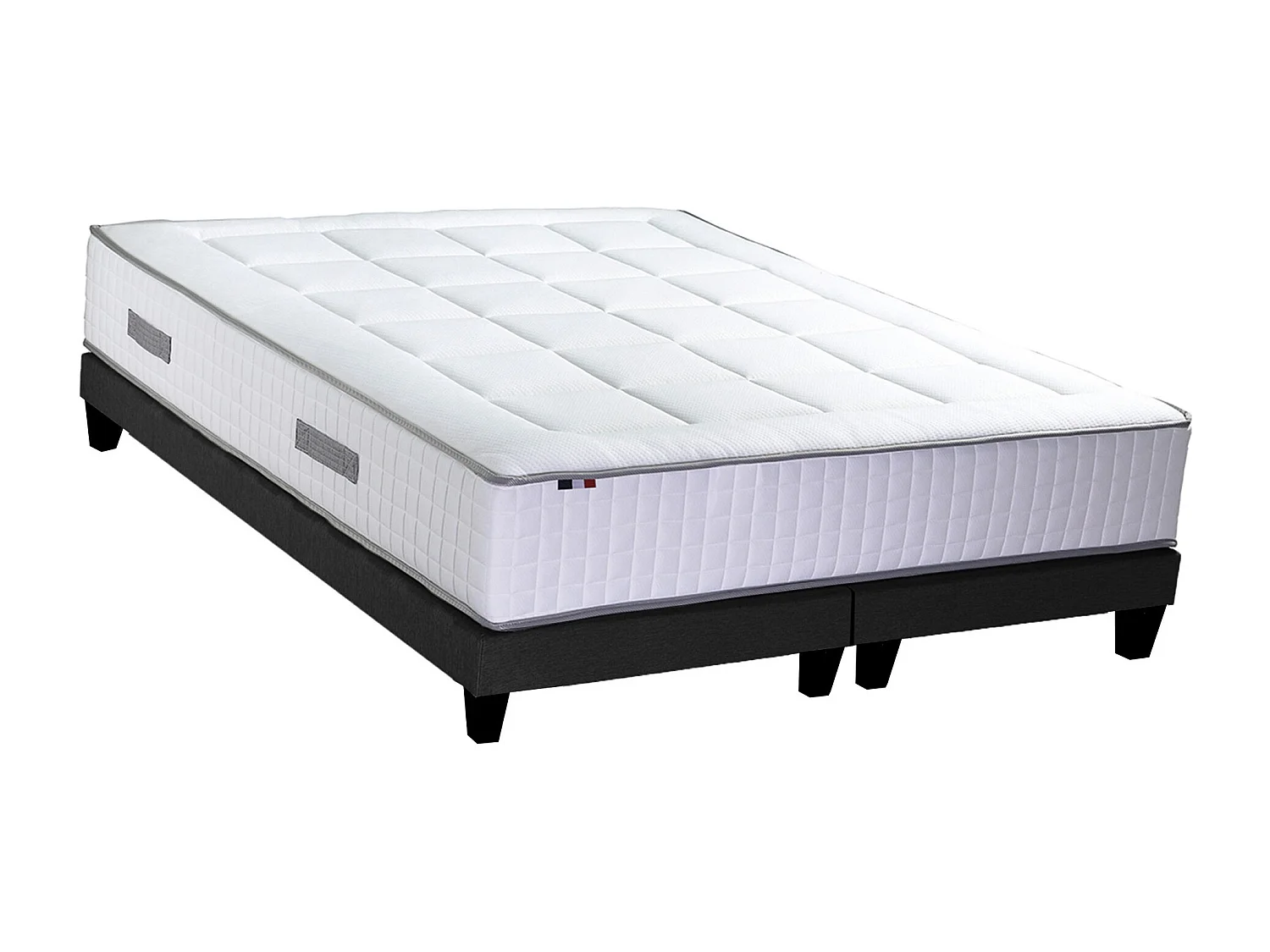 Ensemble matelas Ressorts 7 zones H28cm + sommier PALACIO FABRICATION FRANCAISE Dimensions - 2x90 x 200 cm