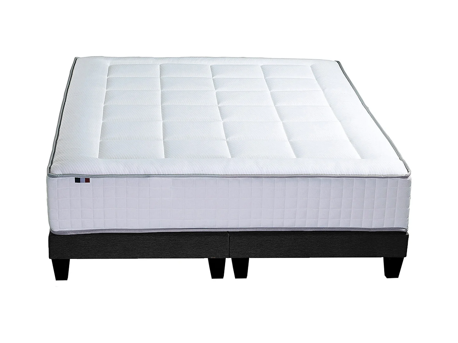 Ensemble matelas Ressorts 7 zones H28cm + sommier PALACIO FABRICATION FRANCAISE Dimensions - 2x90 x 200 cm