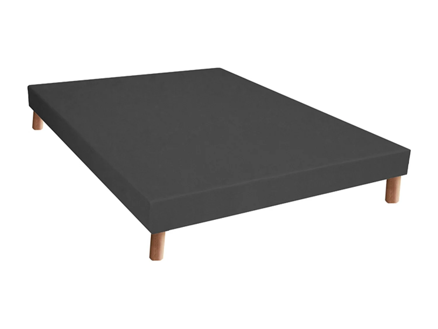 Ensemble Matelas Ressort 7 zones H.28cm + Sommier Fabriqué en France MAX Dimensions - 140 x 190 cm, Sommier - Noir