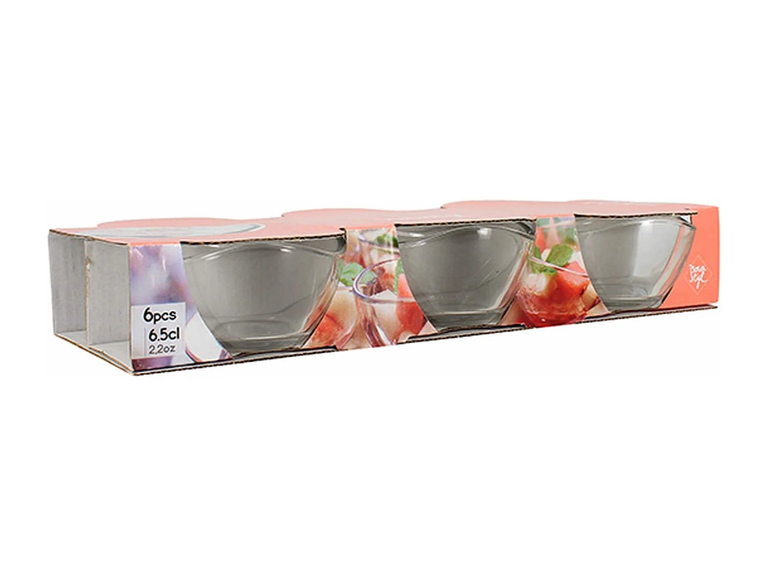 Novastyl - Lot De 6 Coupelles Tango 7cm En Verre Transparent