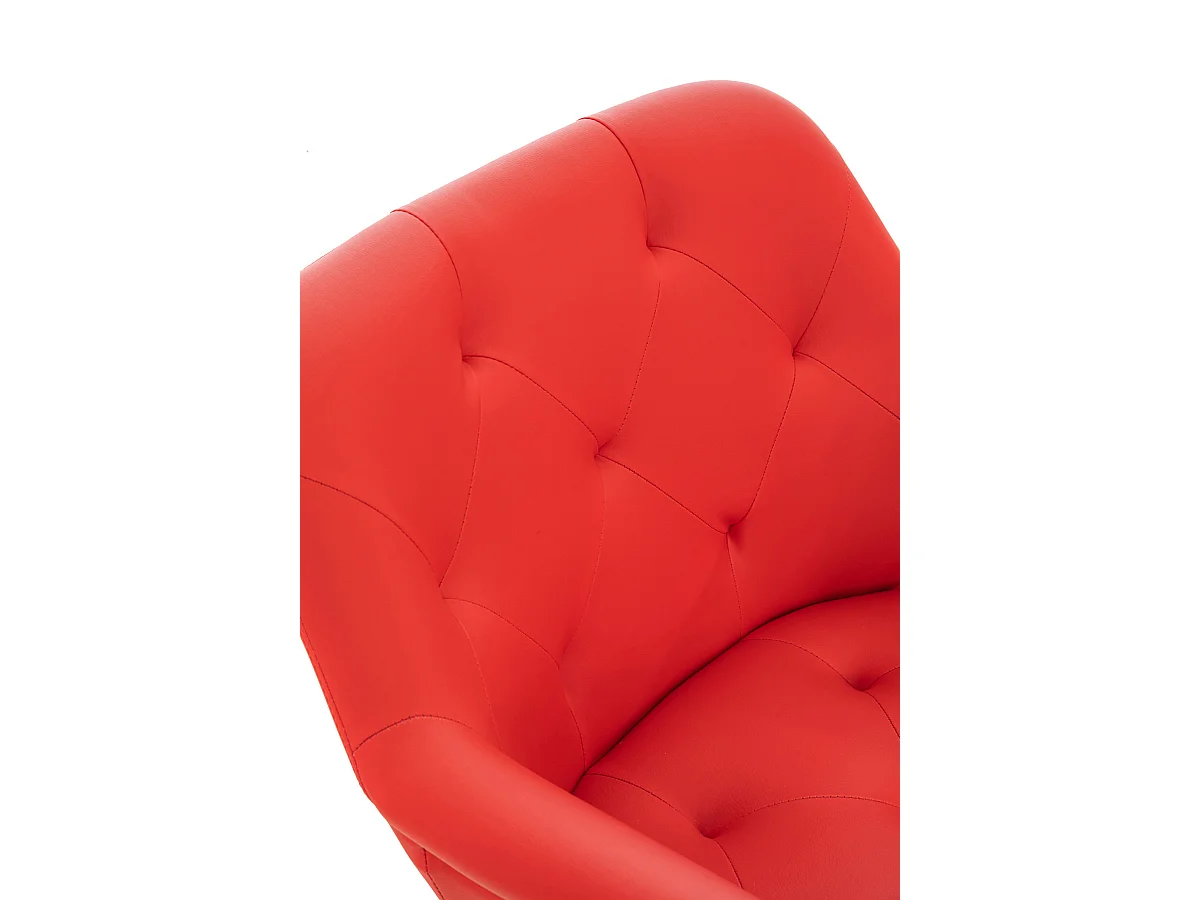 chaises avec accoudoirs - Similicuir - Rouge - Langford
