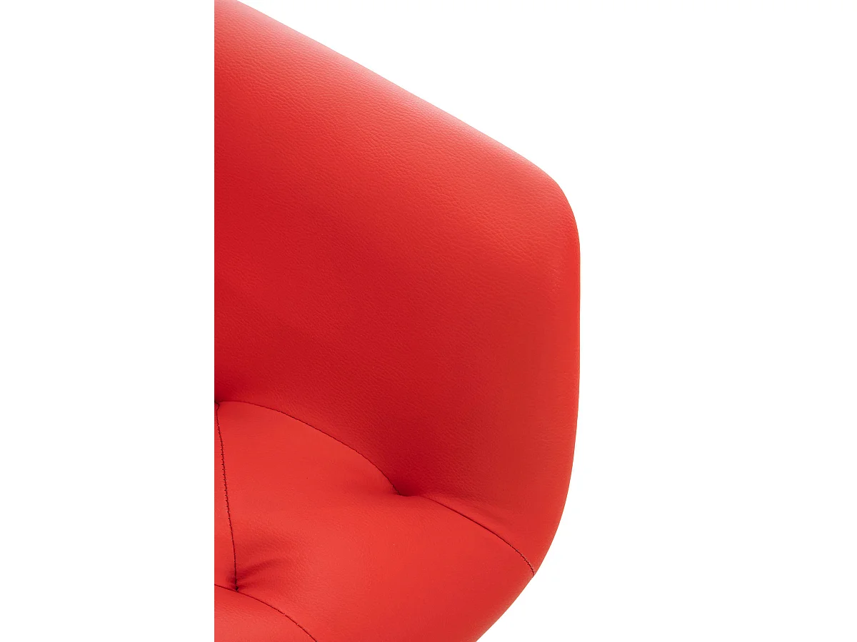 chaises avec accoudoirs - Similicuir - Rouge - Langford