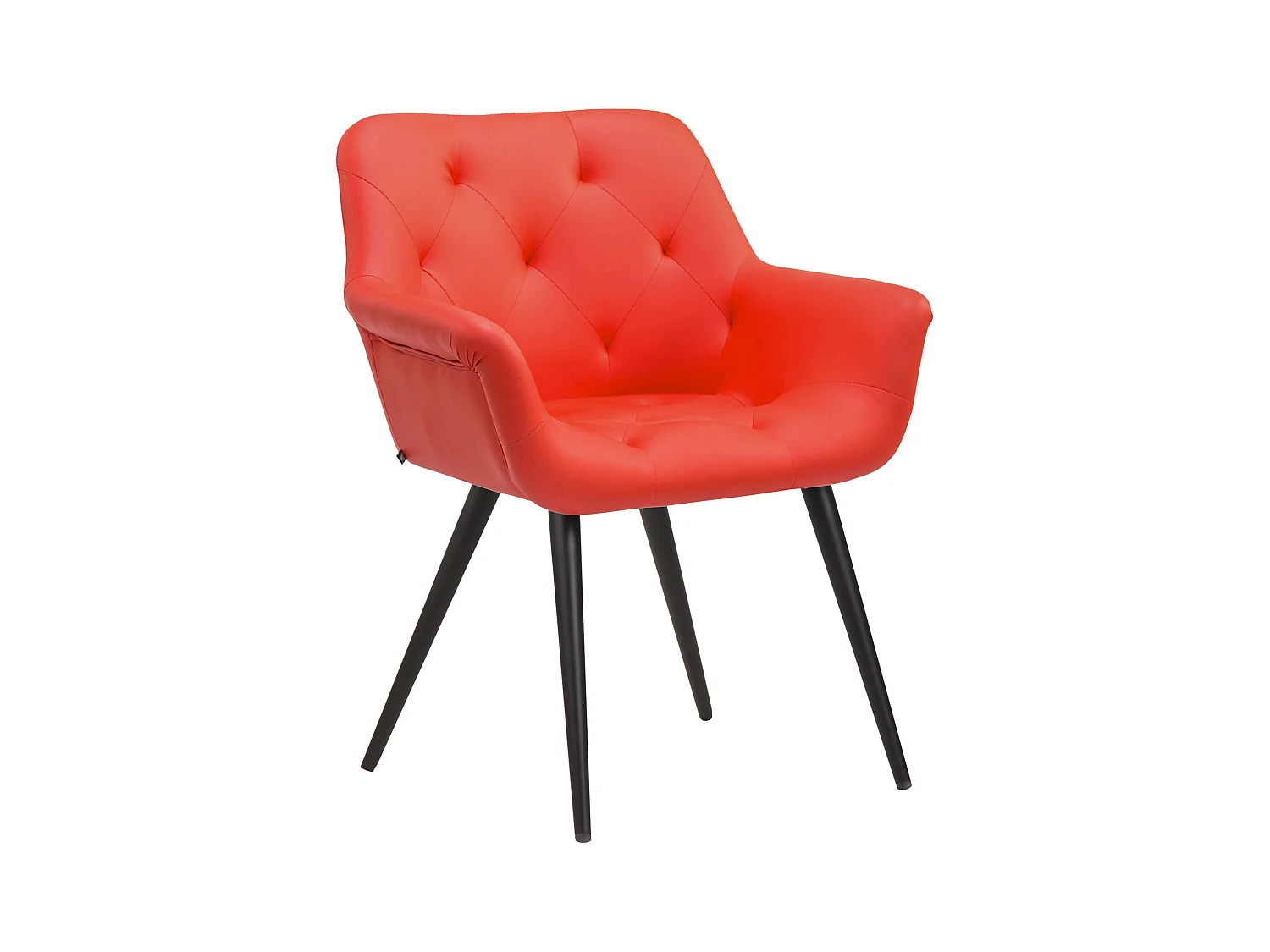 chaises avec accoudoirs - Similicuir - Rouge - Langford