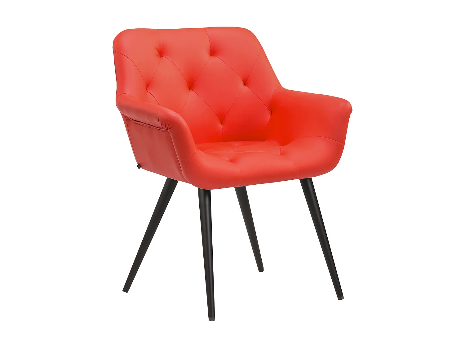 chaises avec accoudoirs - Similicuir - Rouge - Langford