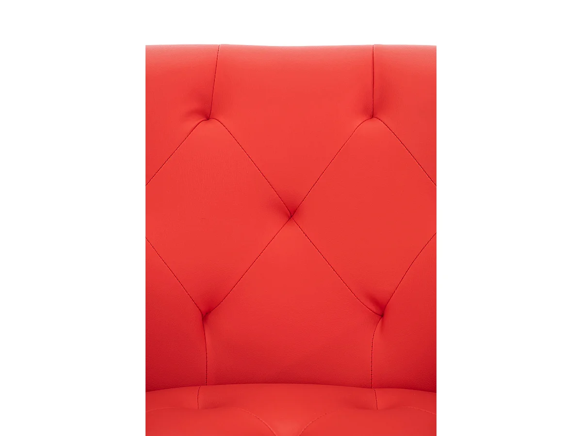 chaises avec accoudoirs - Similicuir - Rouge - Langford