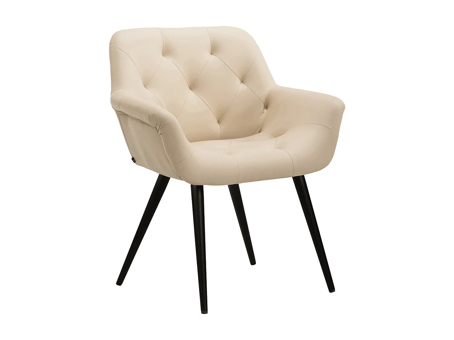 chaises avec accoudoirs - Similicuir - Crème - Langford