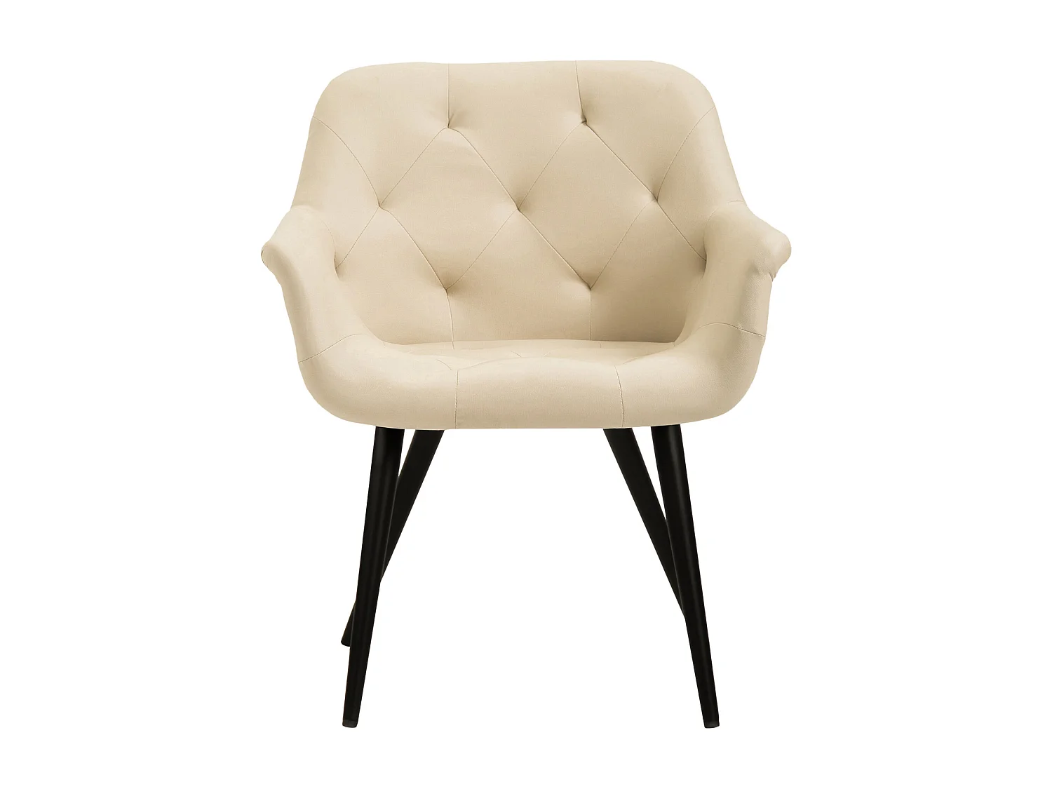 chaises avec accoudoirs - Similicuir - Crème - Langford