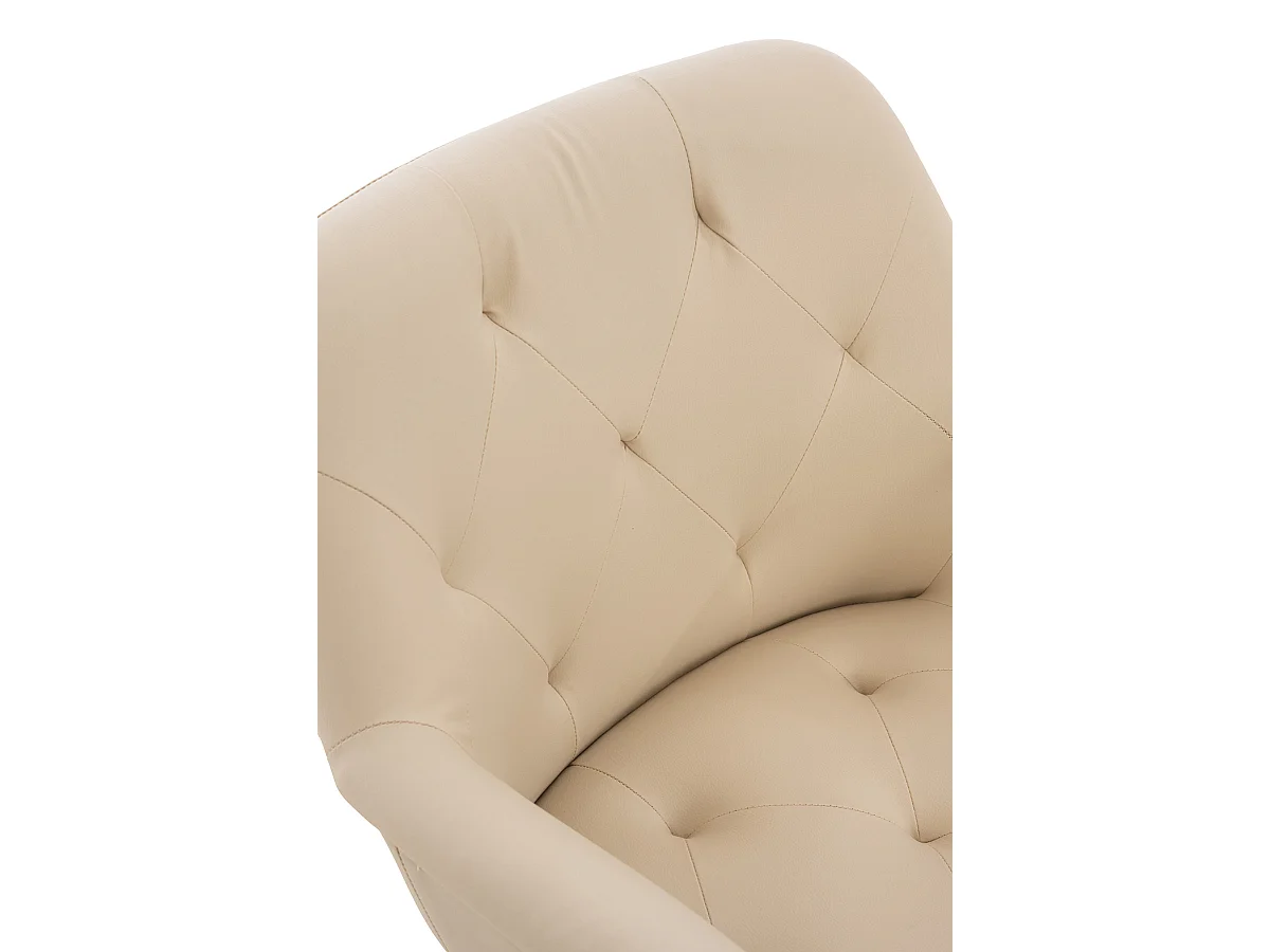 chaises avec accoudoirs - Similicuir - Crème - Langford