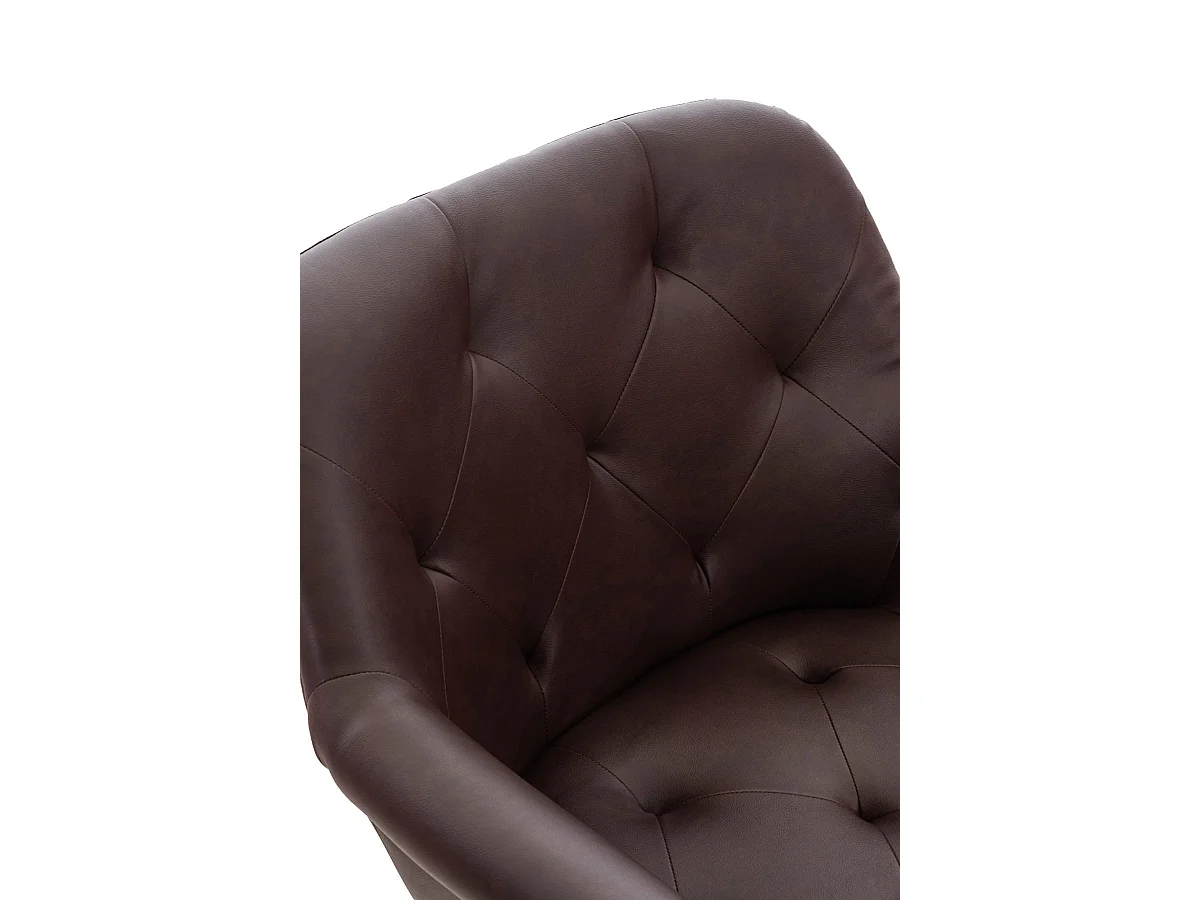 chaises avec accoudoirs - Similicuir & Métal - Bordeaux - Langford