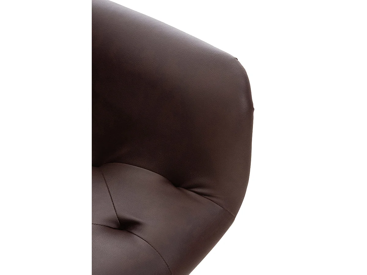 chaises avec accoudoirs - Similicuir & Métal - Bordeaux - Langford