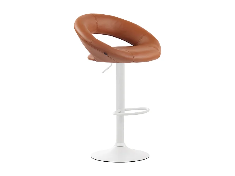 Barhocker - Kunstleder & Metall - hellbraun - Olinda