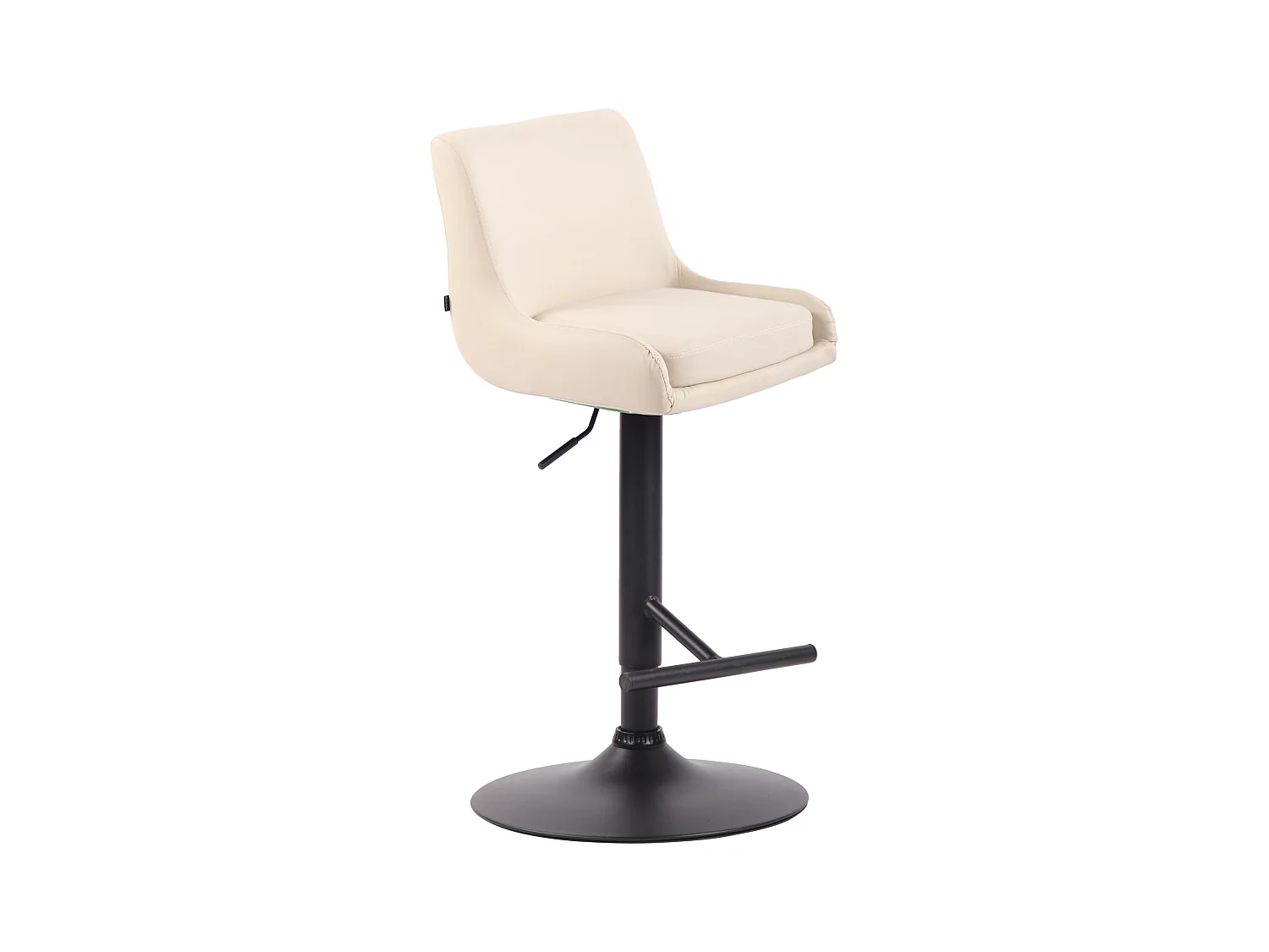 Tabouret de bar - Similicuir & Métal - Crème - Club