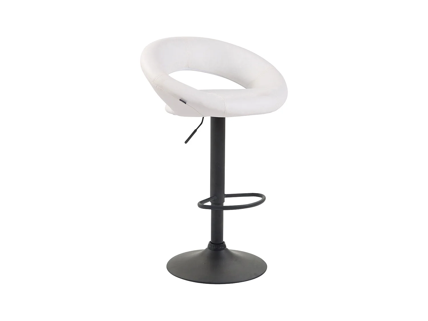 Tabouret de bar - Similicuir & Métal - Blanc - Olinda