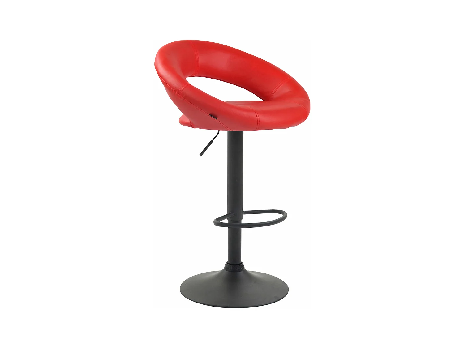 Tabouret de bar - Similicuir & Métal - Rouge - Olinda