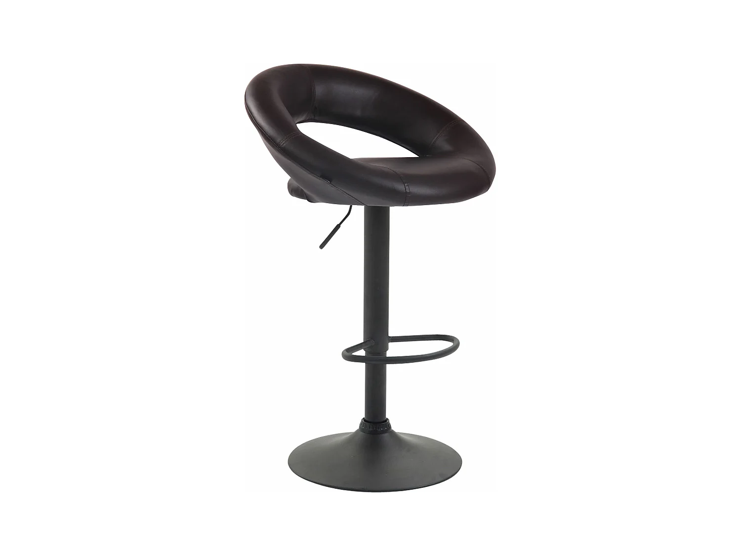 Tabouret de bar - Similicuir & Métal - Marron - Olinda