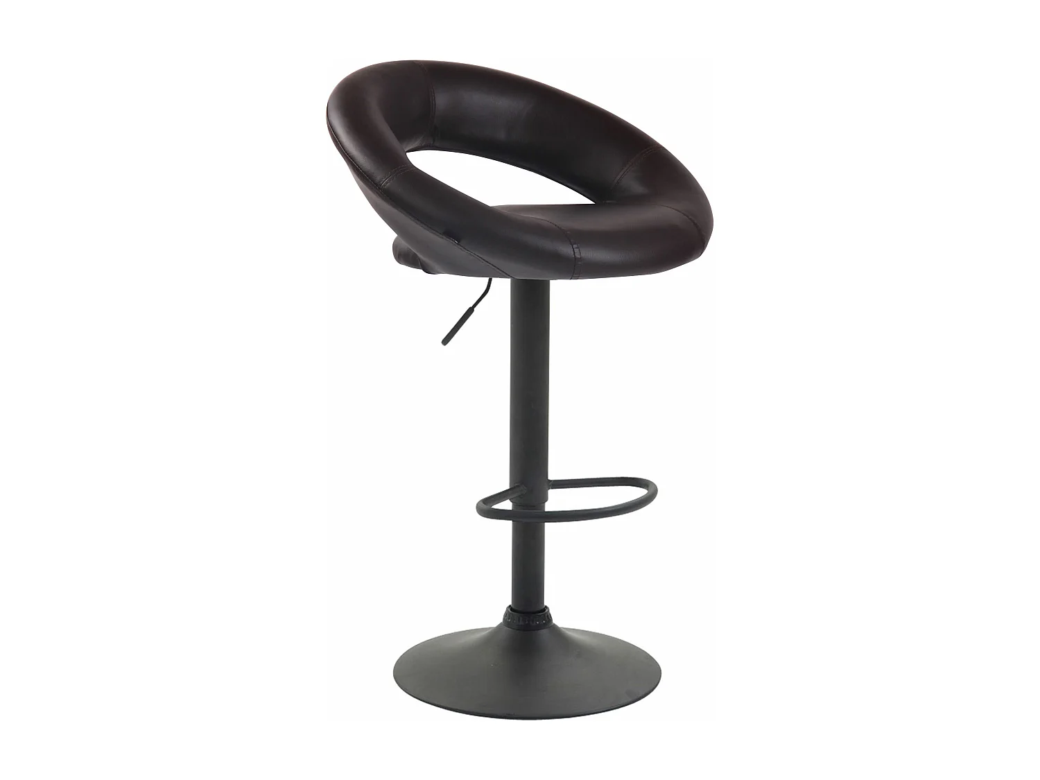 Tabouret de bar - Similicuir & Métal - Marron - Olinda