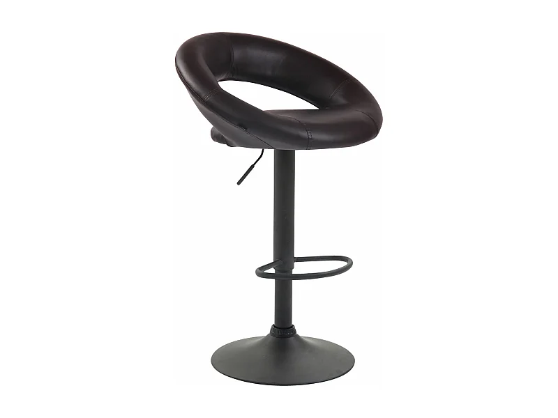 Tabouret de bar - Similicuir & Métal - Marron - Olinda