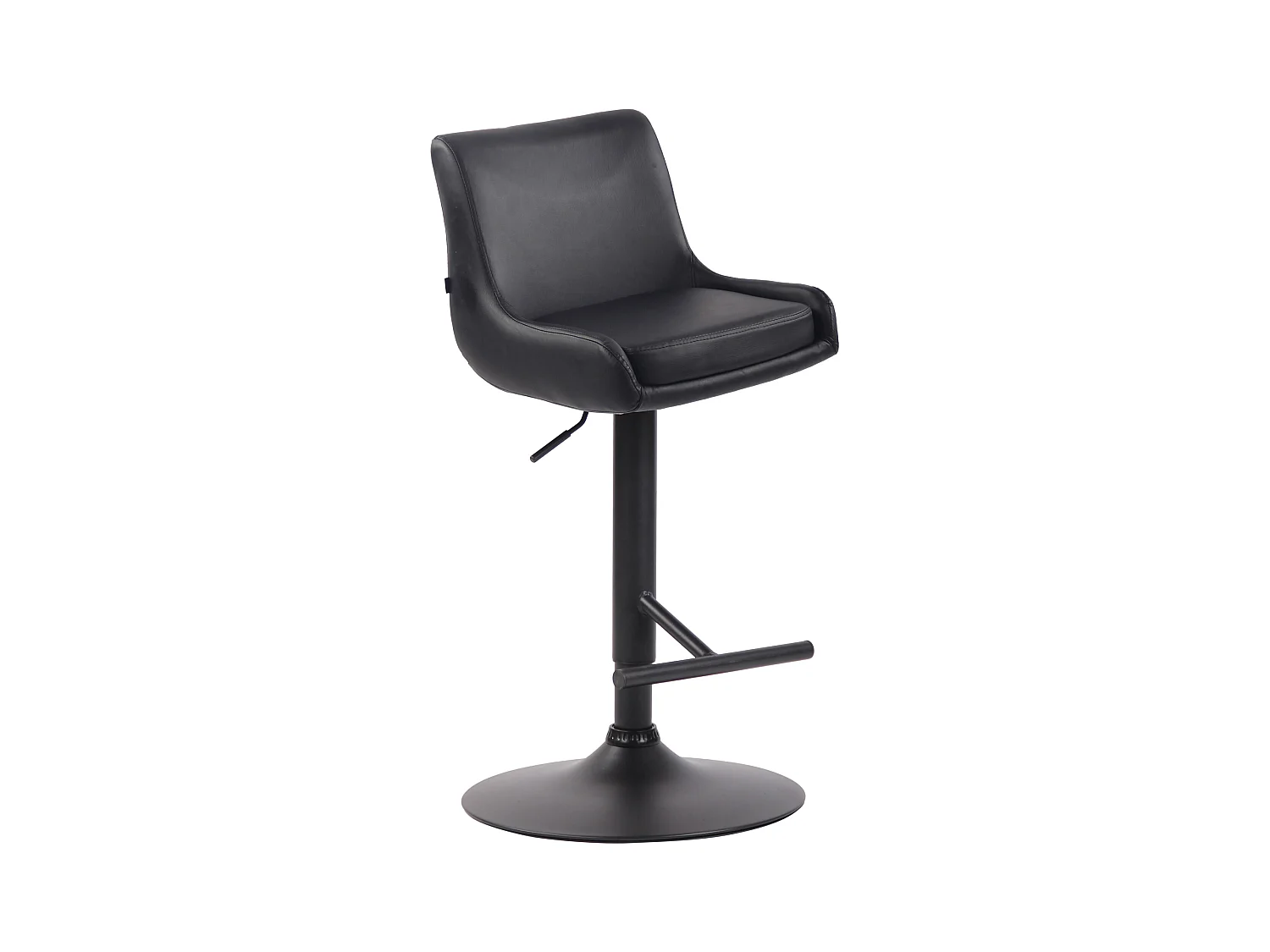 Tabouret de bar - Similicuir & Métal - Noir - Club