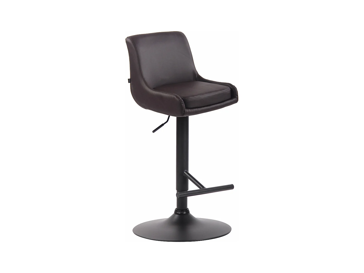 Tabouret de bar - Similicuir & Métal - Marron - Club