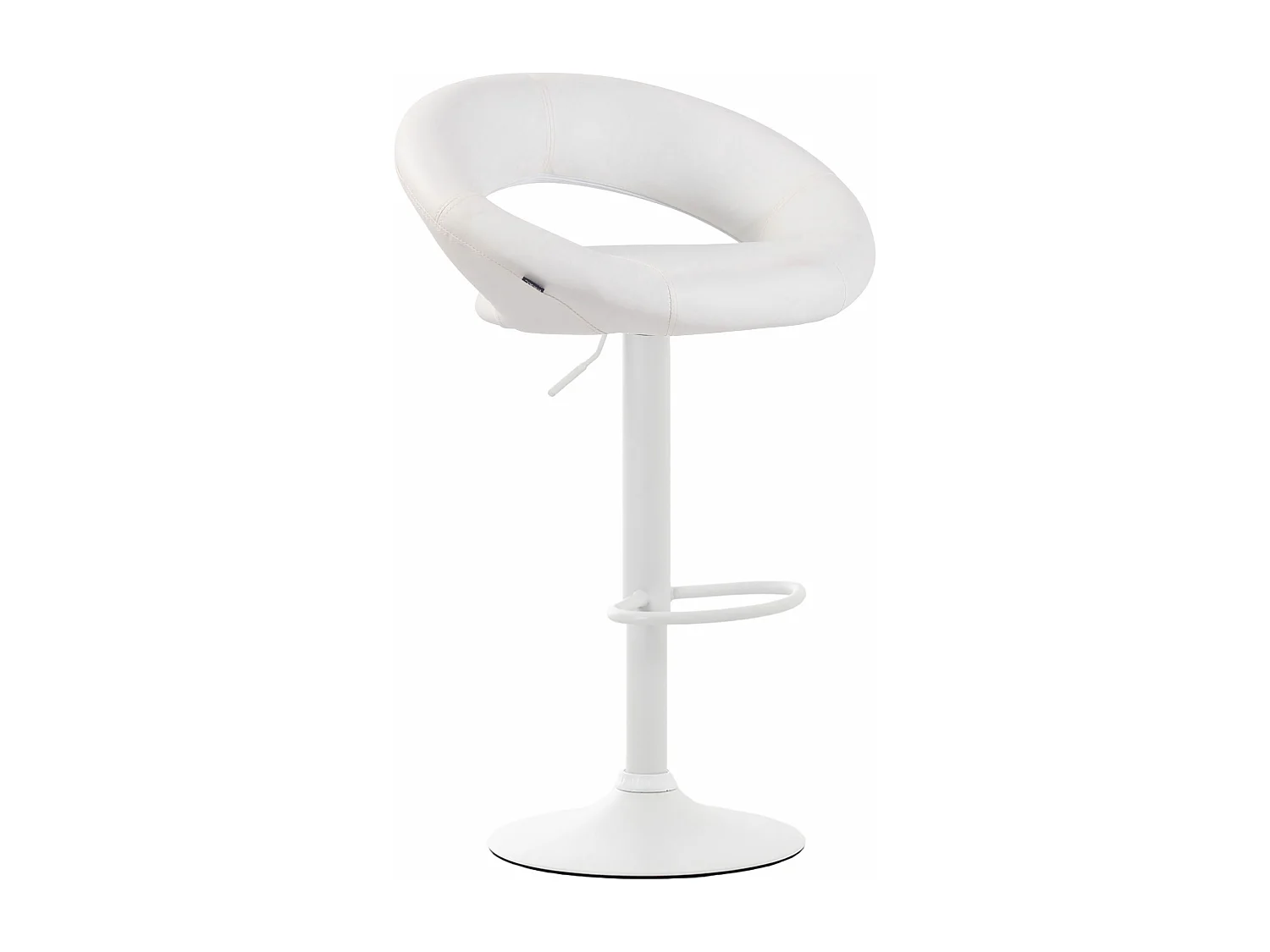 Tabouret de bar - Similicuir & Métal - Blanc - Olinda