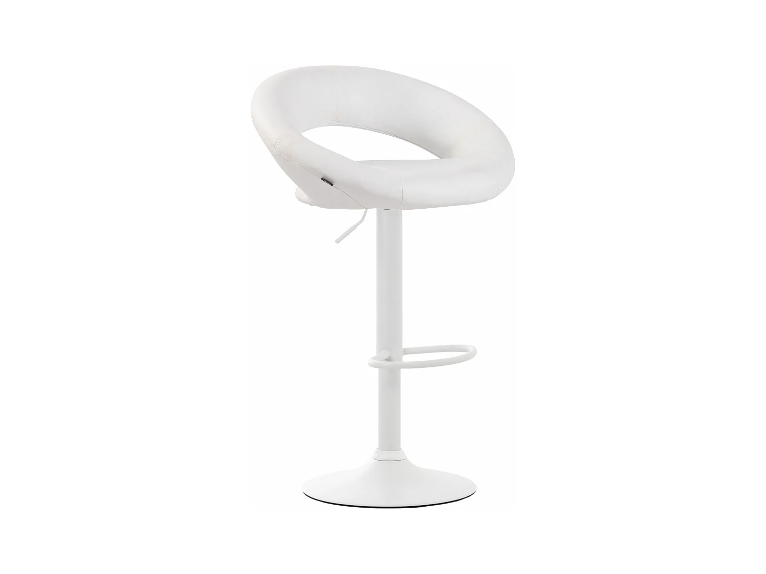 Tabouret de bar - Similicuir & Métal - Blanc - Olinda