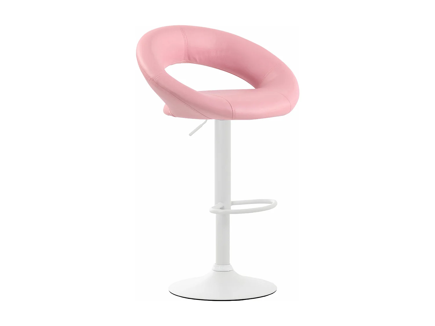 Tabouret de bar - Similicuir & Métal - Rose - Olinda