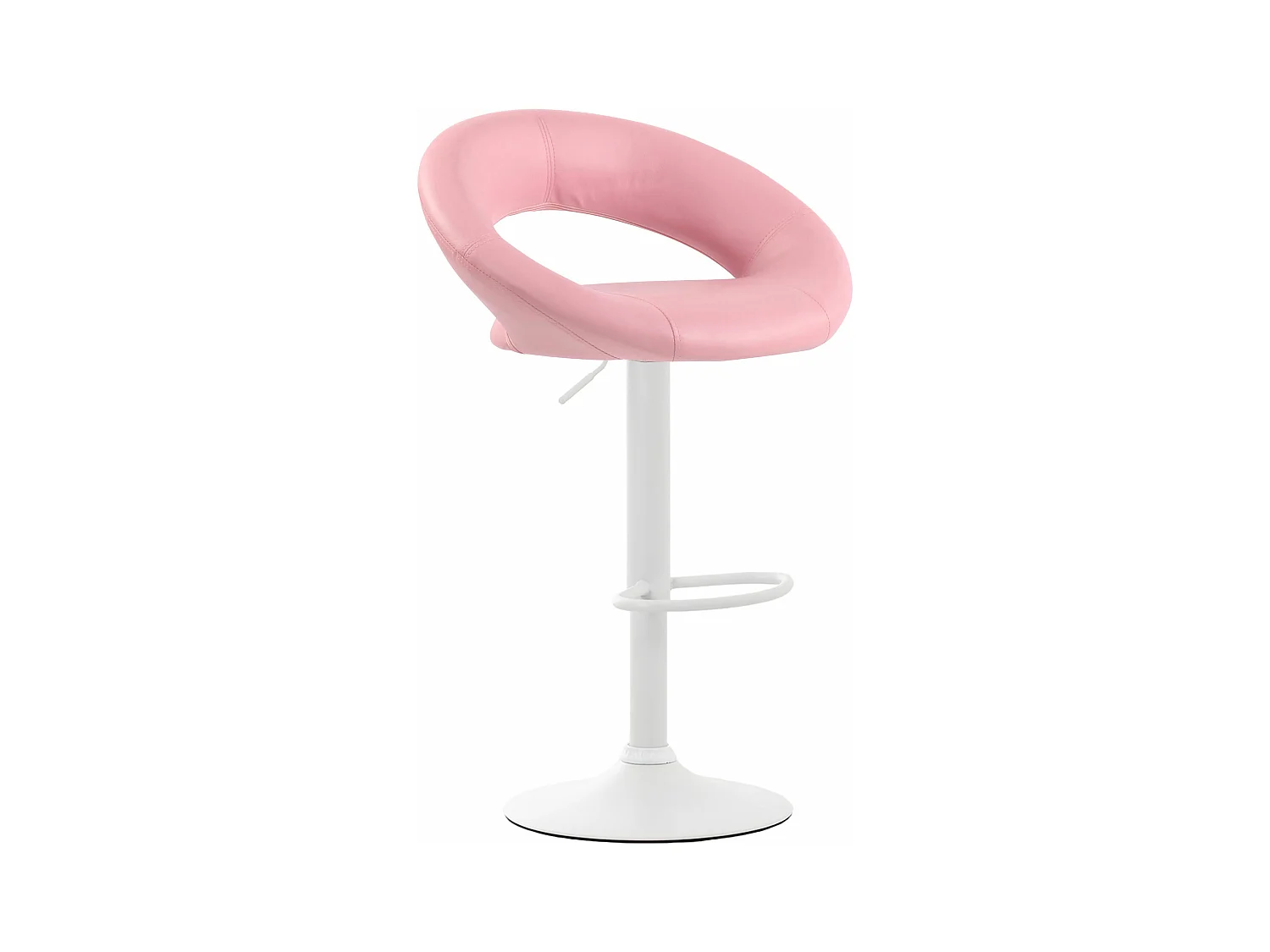 Tabouret de bar - Similicuir & Métal - Rose - Olinda